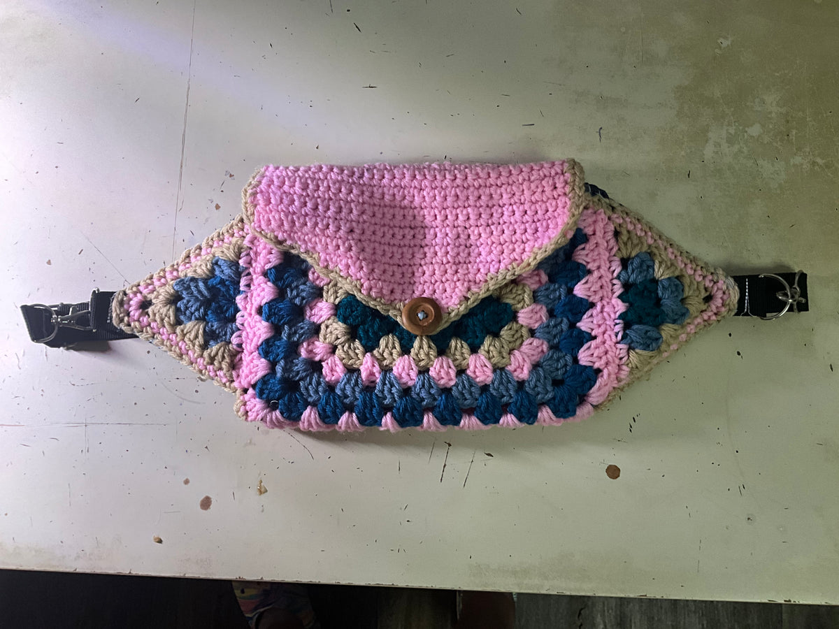 Hand crocheted fanny packs
