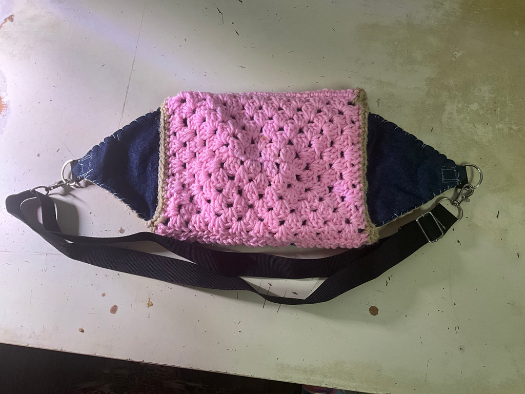 Hand crocheted fanny packs