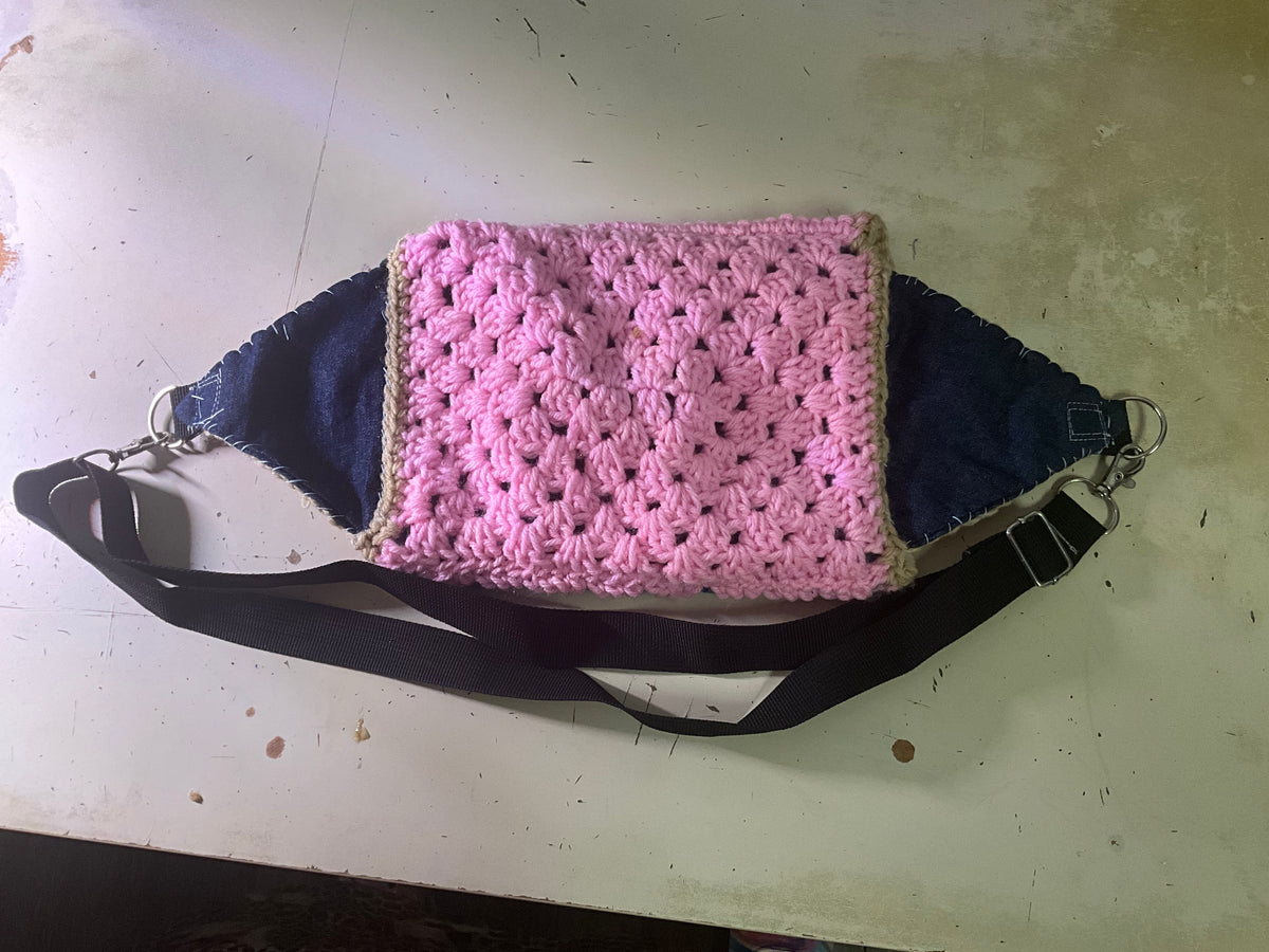 Hand crocheted fanny packs