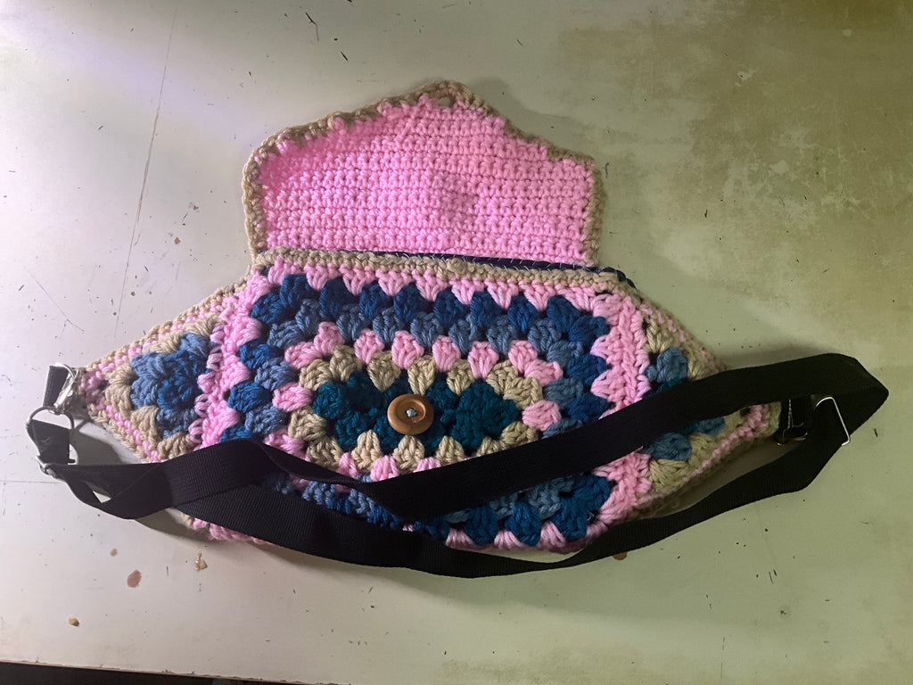 Hand crocheted fanny packs