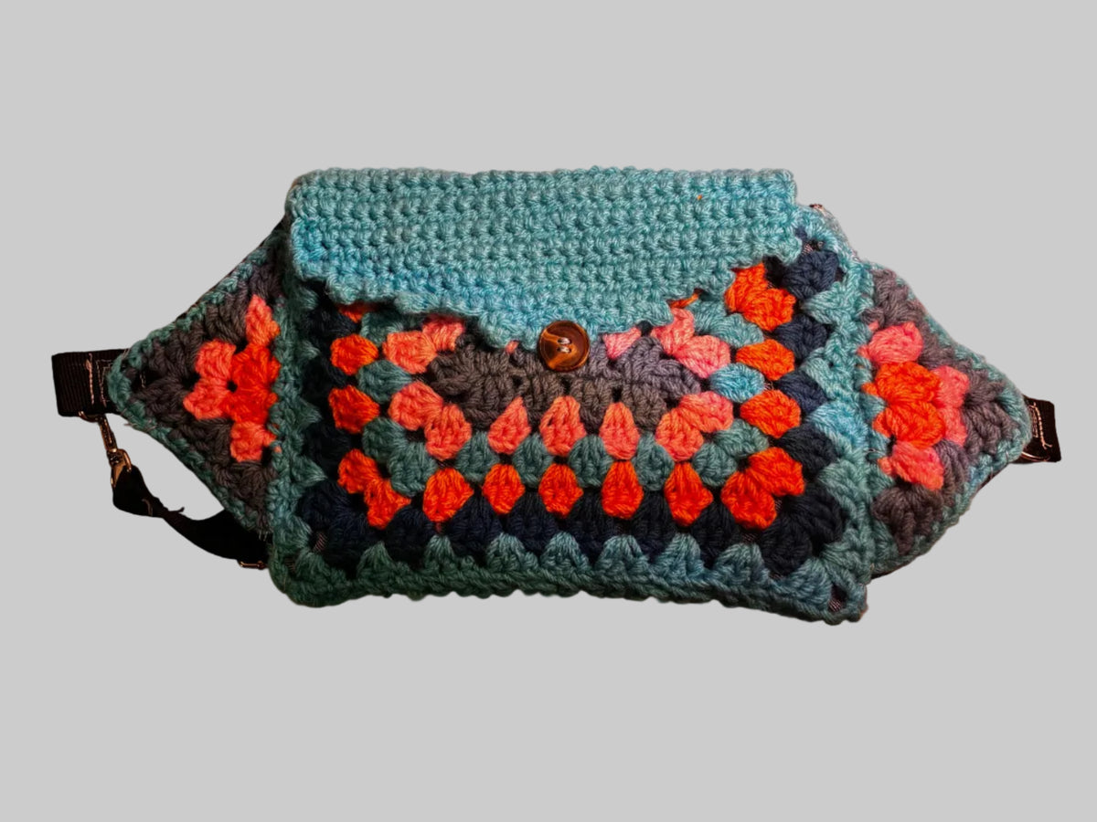 hand crocheted fanny packs