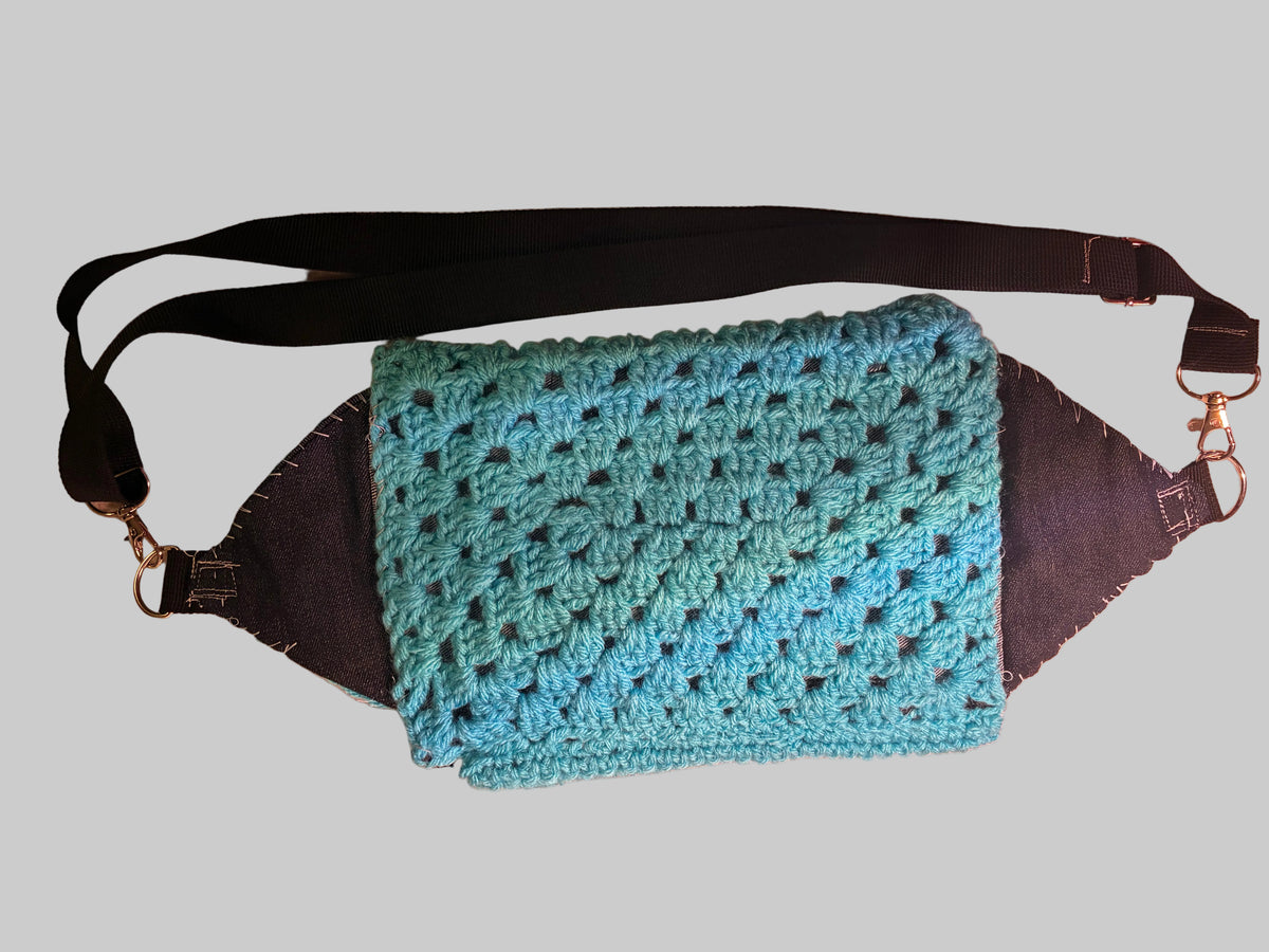 hand crocheted fanny packs